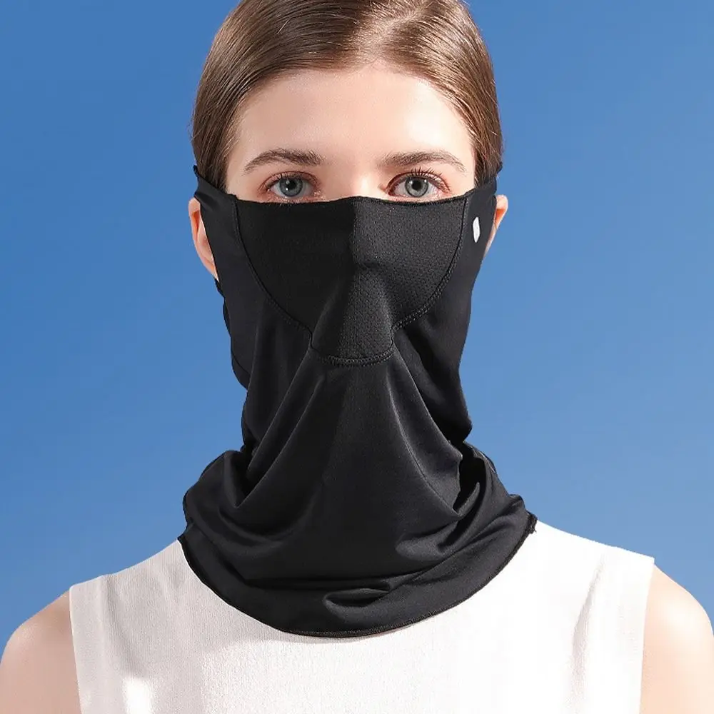 Con patta sul collo velo per protezione solare anti-uv protezione solare maschera per scollo donna in seta di ghiaccio maschera per la pesca da uomo maschera per la protezione solare estiva