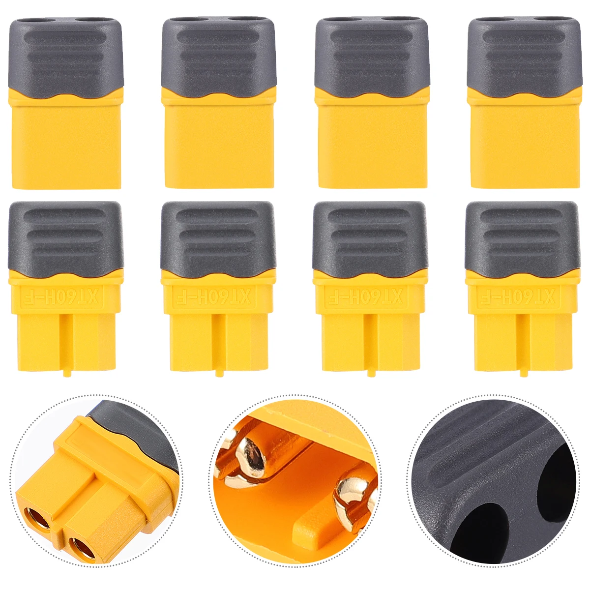 

10 Pairs XT60H Connectors Gold Plated Power Plugs for RC Lipo Batteries Drones Airplanes Cars tight fit minimal