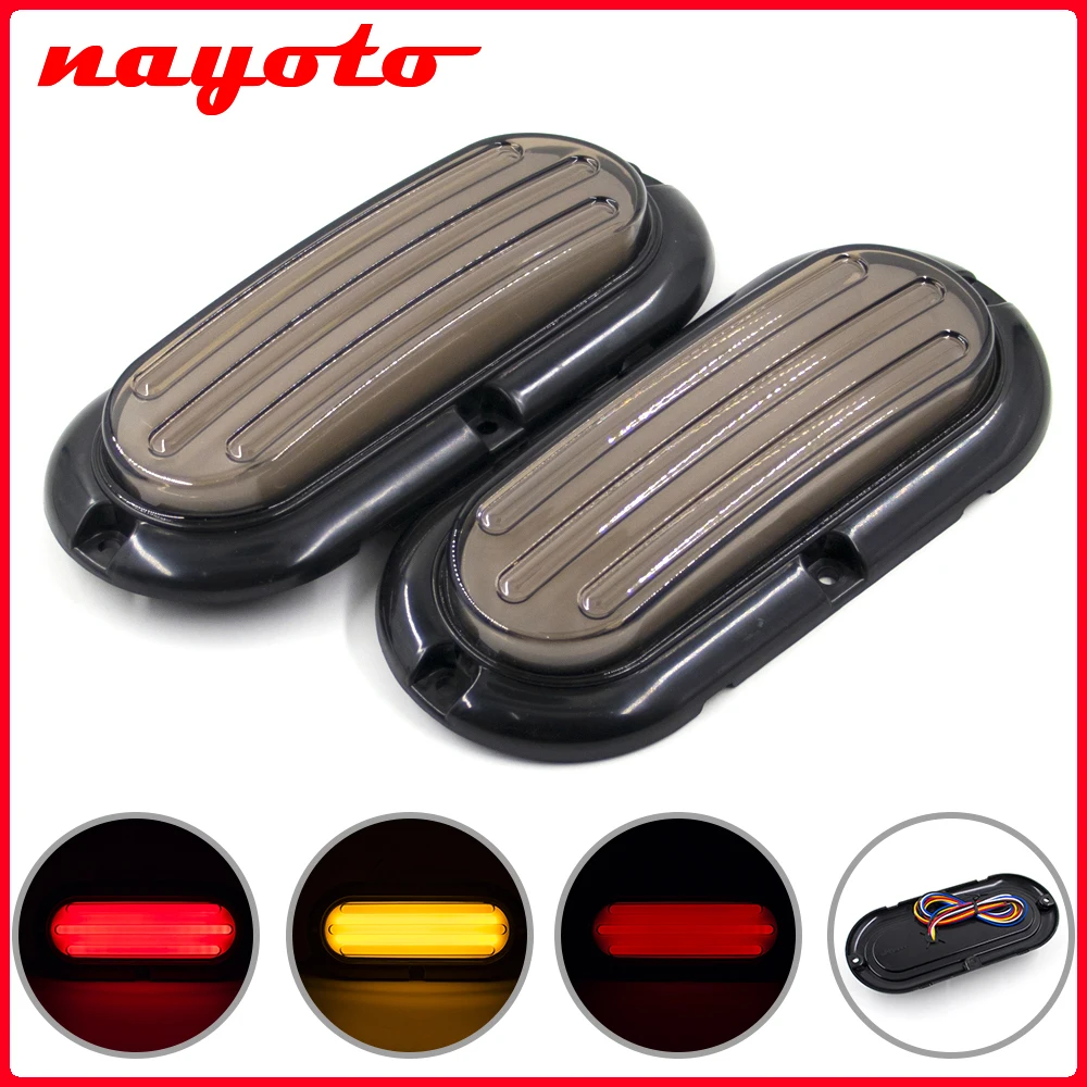 

12 В 24 В светодиодные стоп-сигналы DRL, новое обновление, поворотный фонарь с проточной водой, дымчатый, красный, желтый для грузовика, прицепа, автофургона, лодки, автобуса, водонепроницаемый