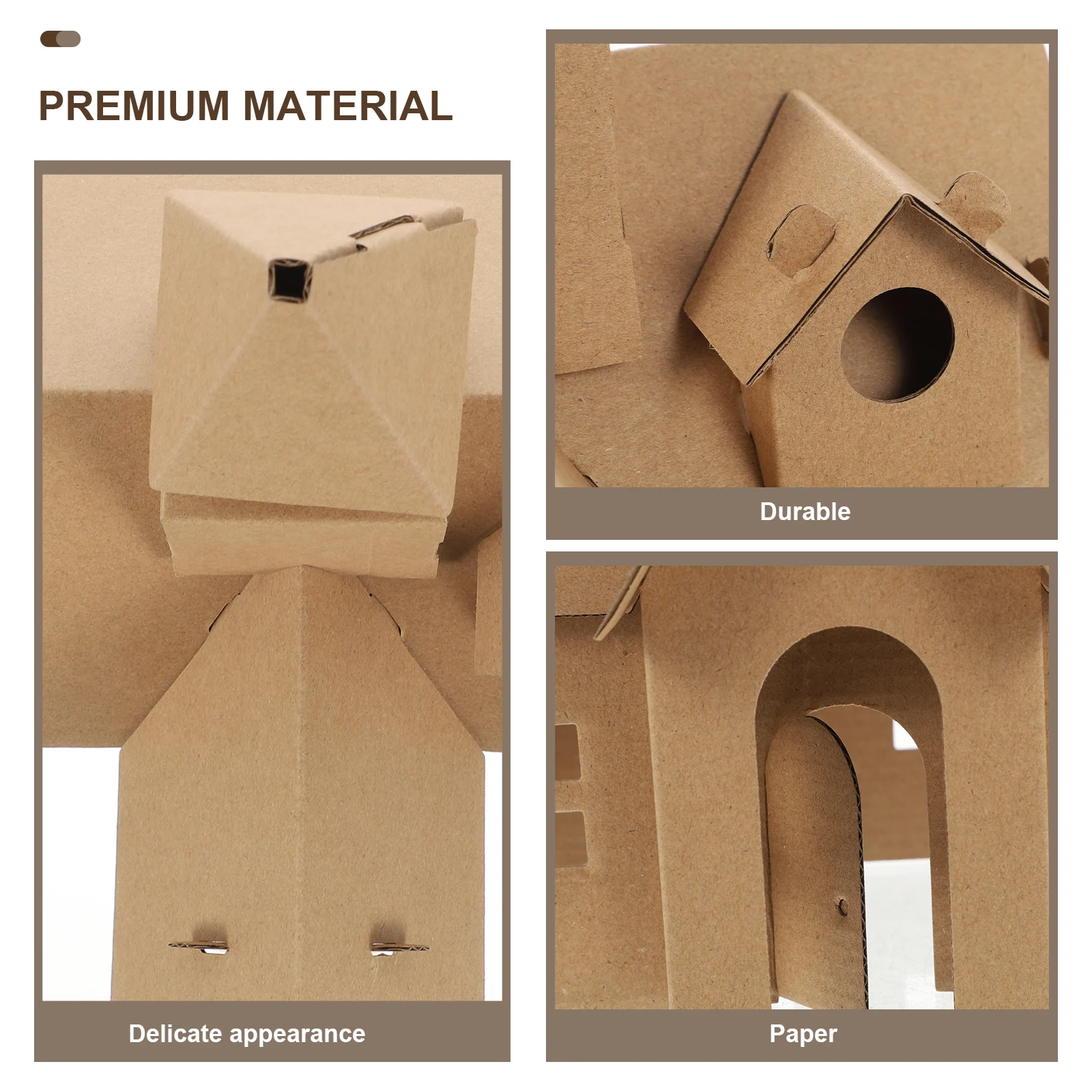 

2pcs Diy Castle Assemble Playthings Paper Building Kits Educational Science For Toddler Diy Graffiti Plaything Kids Building