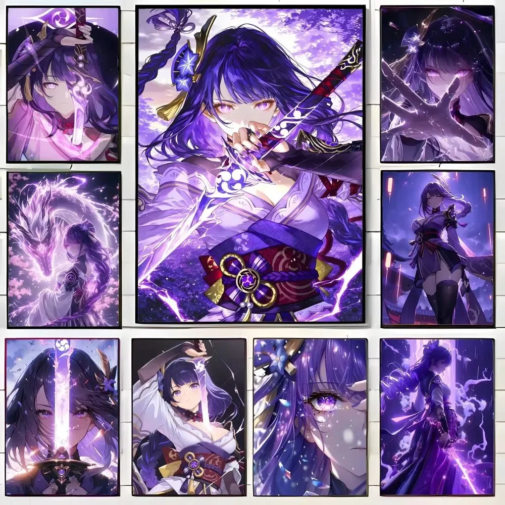 Diamond Painting Hot Game G-Genshin I-Impact R-Raiden Shogun Mosaic Handmade Art Round/Square Diamond Exquisite Gift Home Dec