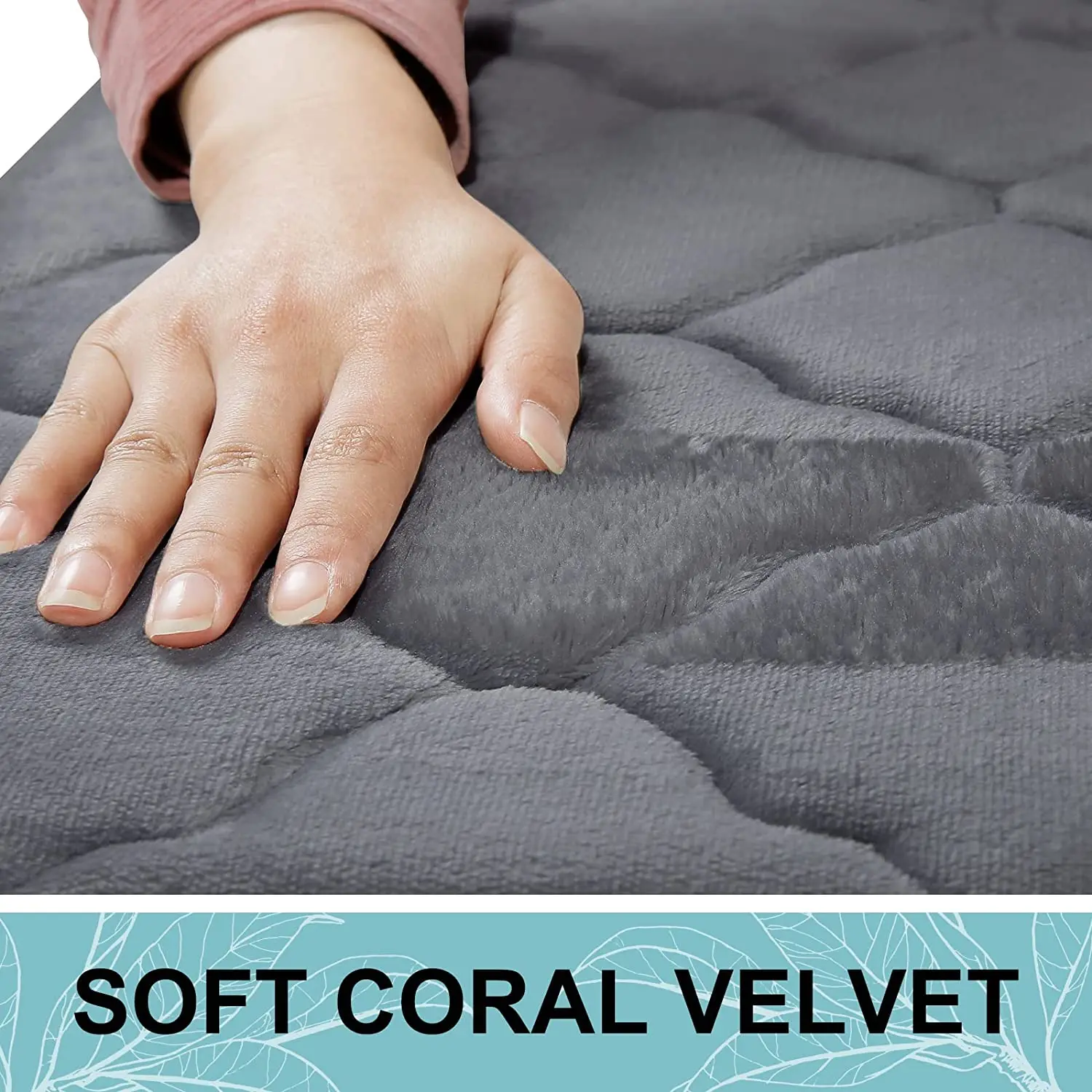 1pc Coral velvet bedroom sponge carpet floor mat, super soft anti-slip bath mat, water absorption and machine washable, kitchen