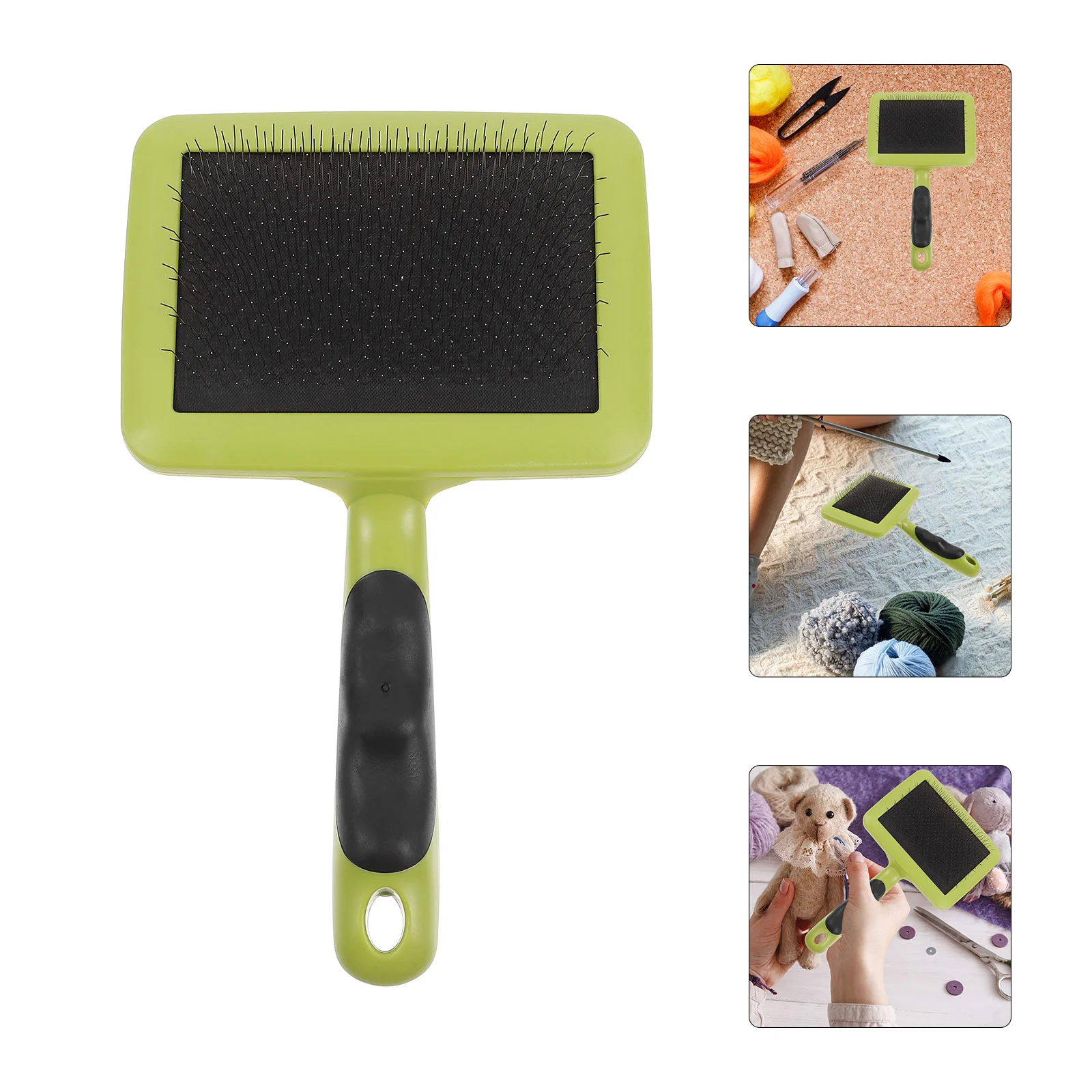 2 Pcs Wool Felting Tools Hand Carders for Supplies Plastic Scraper Brush Needle Craft Outdoor