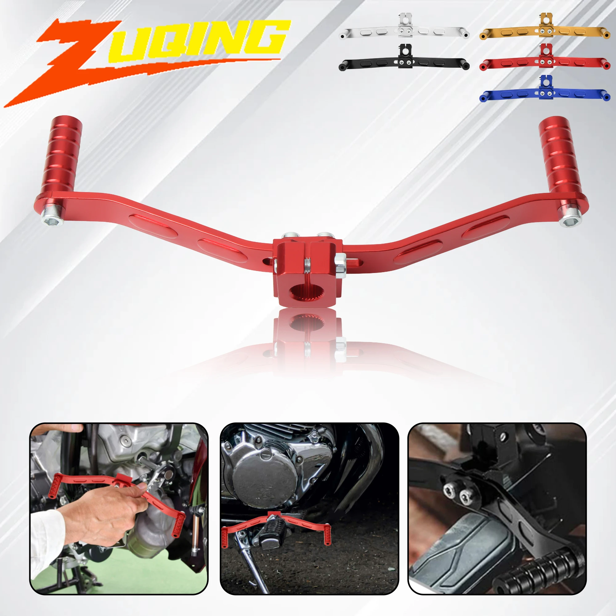 

Universal Motorcycle Double-headed Gear Shift Lever Aluminum Alloy Footrest Pedal Shifter For Honda Yamaha Suzuki Kawasaki