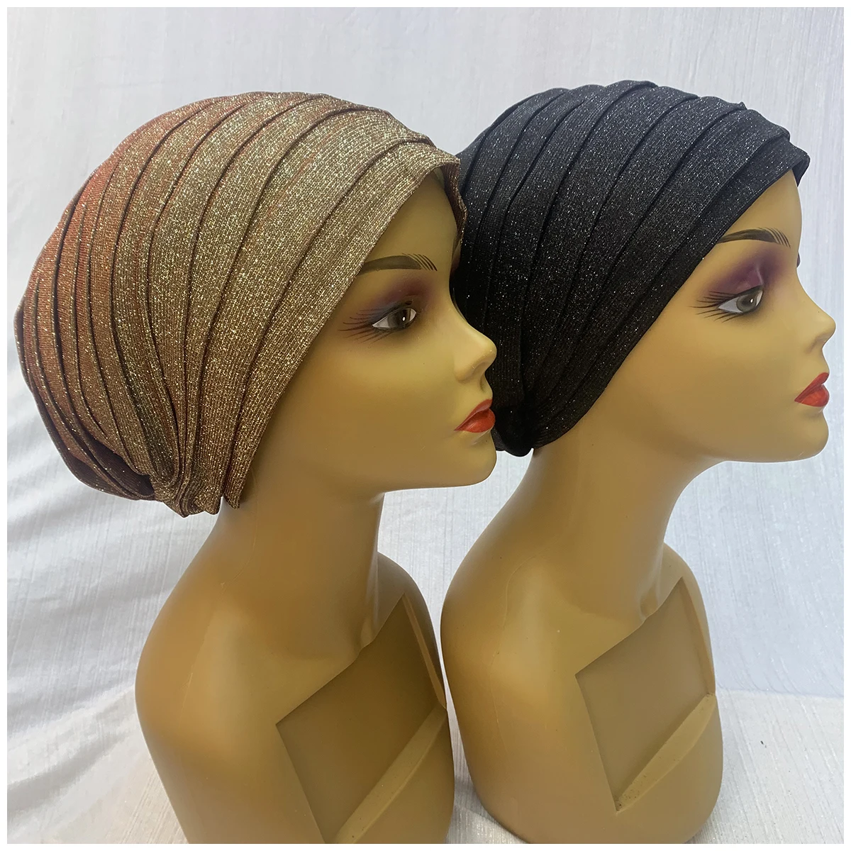 Wholesale Newest Elegant Turban Hats Women Cap Beaded For India Hat Scarfs Head Wrap Headband Girl Hair Accessories Lady Ca-66