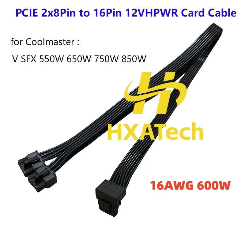 

Модульный кабель Cooler Master V850 V750 SFX, 600 Вт, 90 градусов, PCIe5.0 PCIE, плата с 2x8 контактов на 16 контактов, 4090 5080, 12VHPWR
