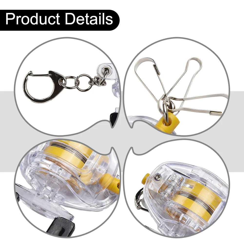 1pc Plastic+steel Fly Fishing Key Ring Retractor Tool Retractable Keychain Reel Badge Holder Fishing Tackle Accessories