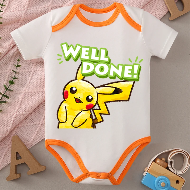 

MINISO Pocket Monster Charmander Japanese Style Cloths 100% Cotton Bodysuit for Baby Onesie Jumpsuit for 0 To 12 Months Newborn