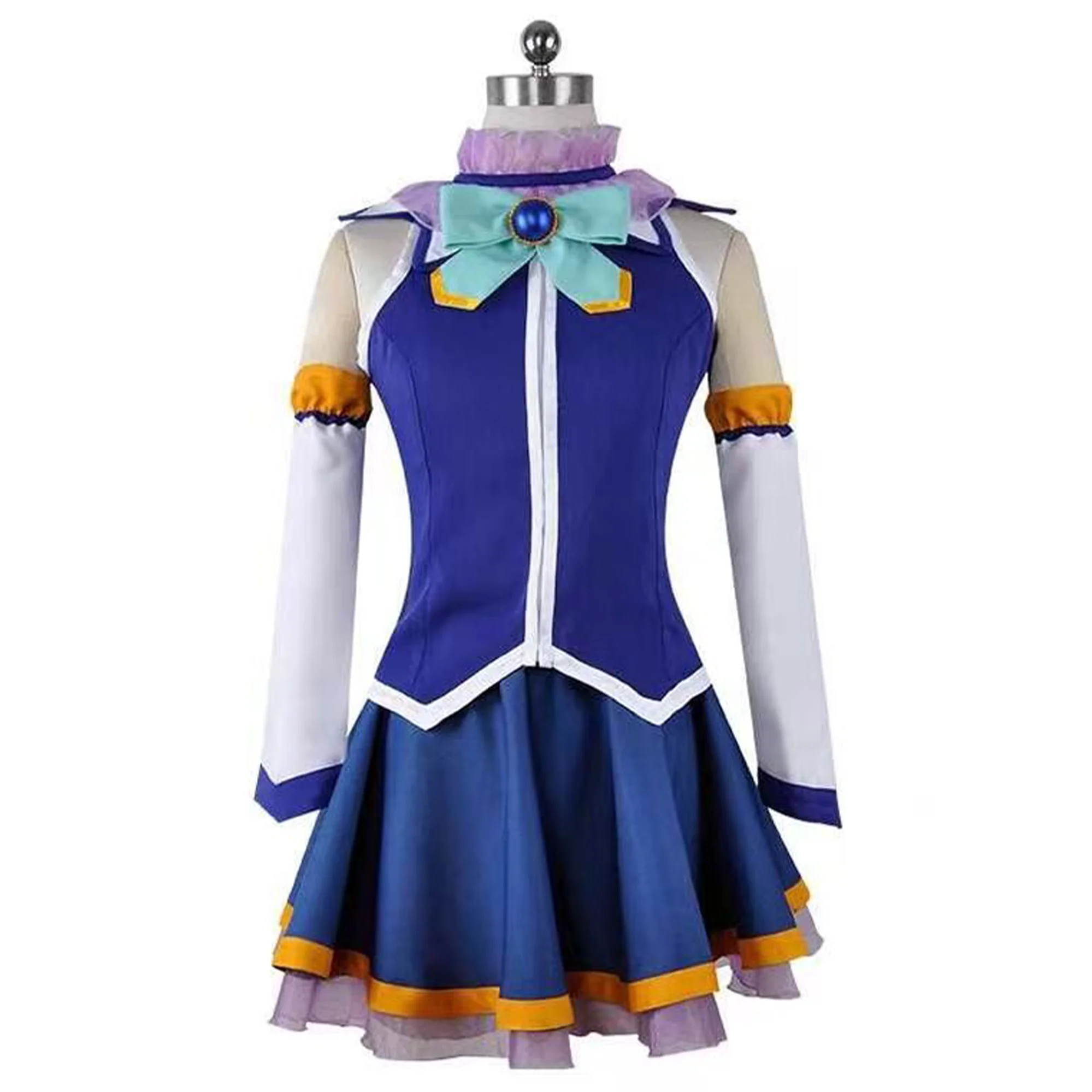 

KonoSuba Cosplay Aqua Costume Blue White Robe Unisex Anime Party Halloween Outfit Kawaii Outfits