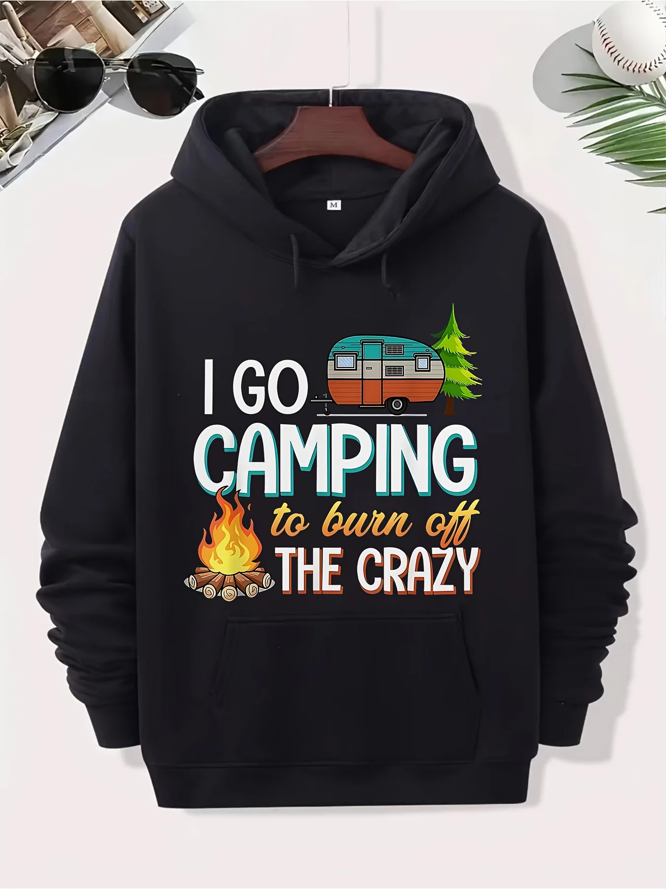 Men's & Women's Vintage Funny Camping Hoodie - 