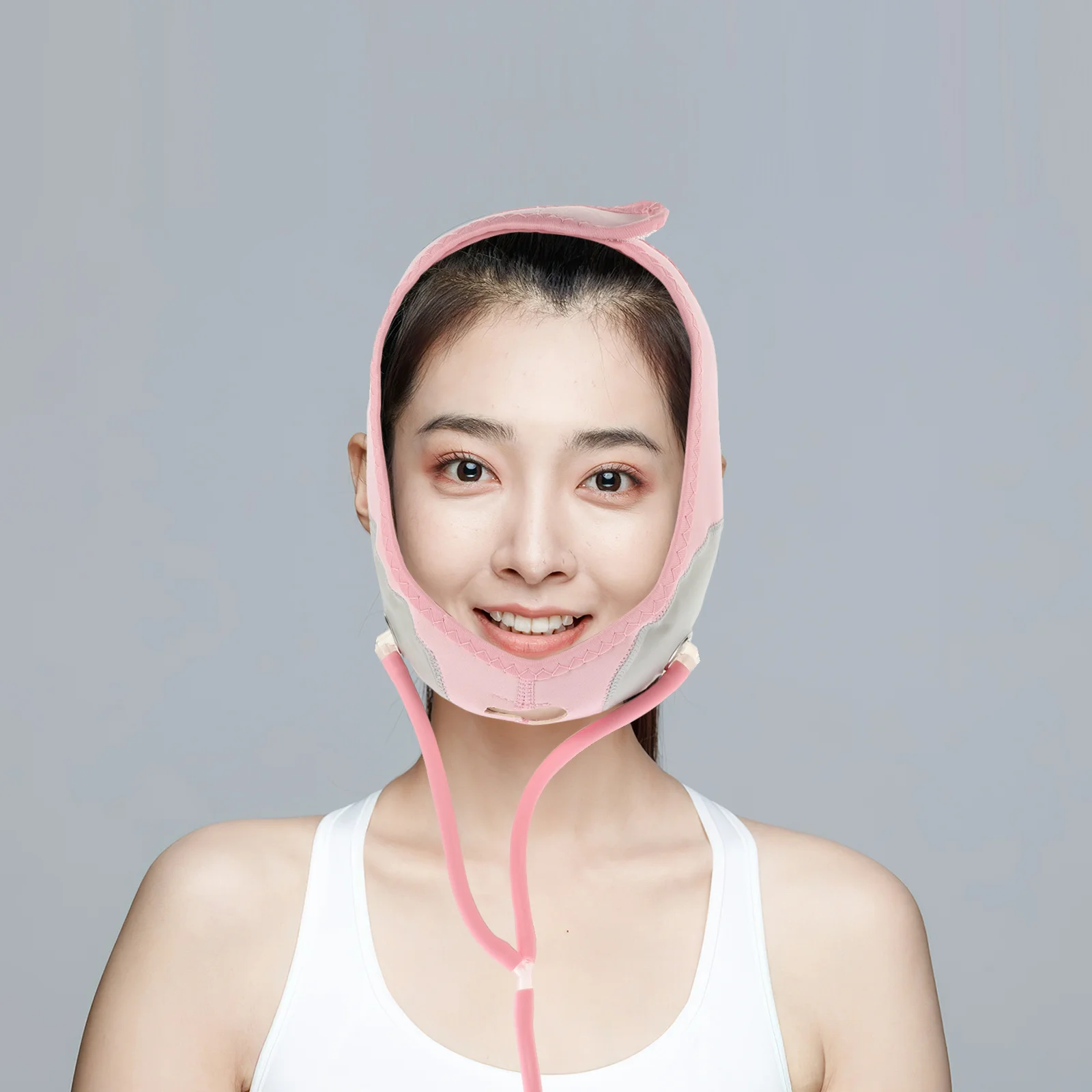 1개 슬리밍 쉐이퍼 밴드 팽창식 스트랩 V라인 턱 리프팅 도구 통기성 페이스 리프팅 마스크 여성 얼굴 윤곽 테이프