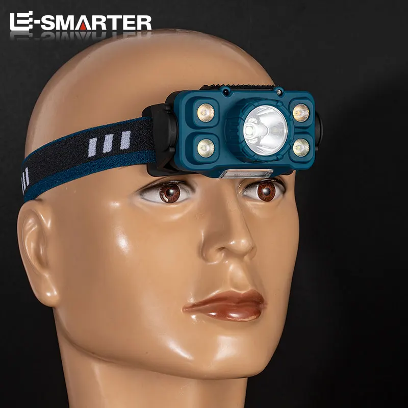 MINI Motion Sensor LED Headlamp USB Rechargeable Camping Head Lamp Fishing Headlight Flashlight Torch Portable Light