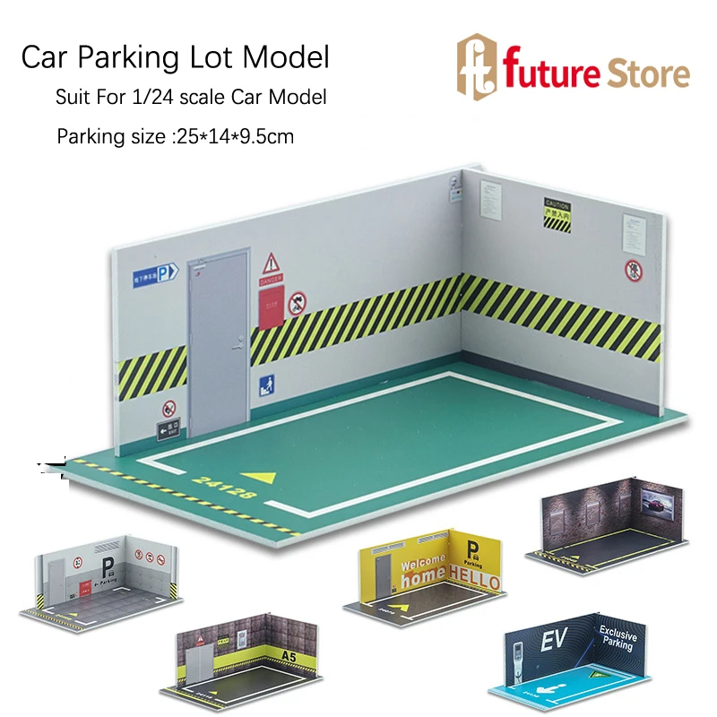 

Car Model Diorama Parking Scenery 1/24 Simulation Scene for Garage Automobile Model