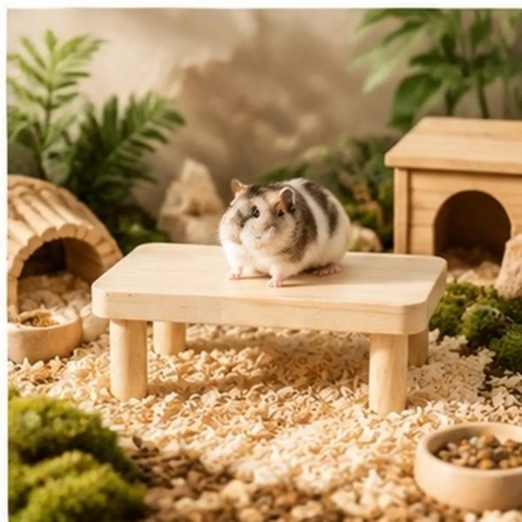 Terrarium Tank Reptile Aquarium Decor Halloween Christmas New Year Hamster Cage Decorations Hamster Accessories Natural