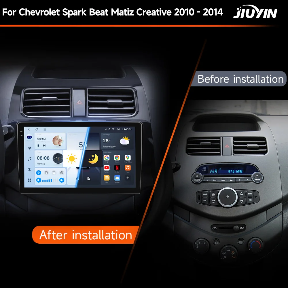 9" Android 13 Car Stereo Radio dla Chevrolet Spark Beat Matiz Creative 2010 - 2014 Carplay Multimidia Odtwarzacz wideo Jednostka główna — zdjęcie 5