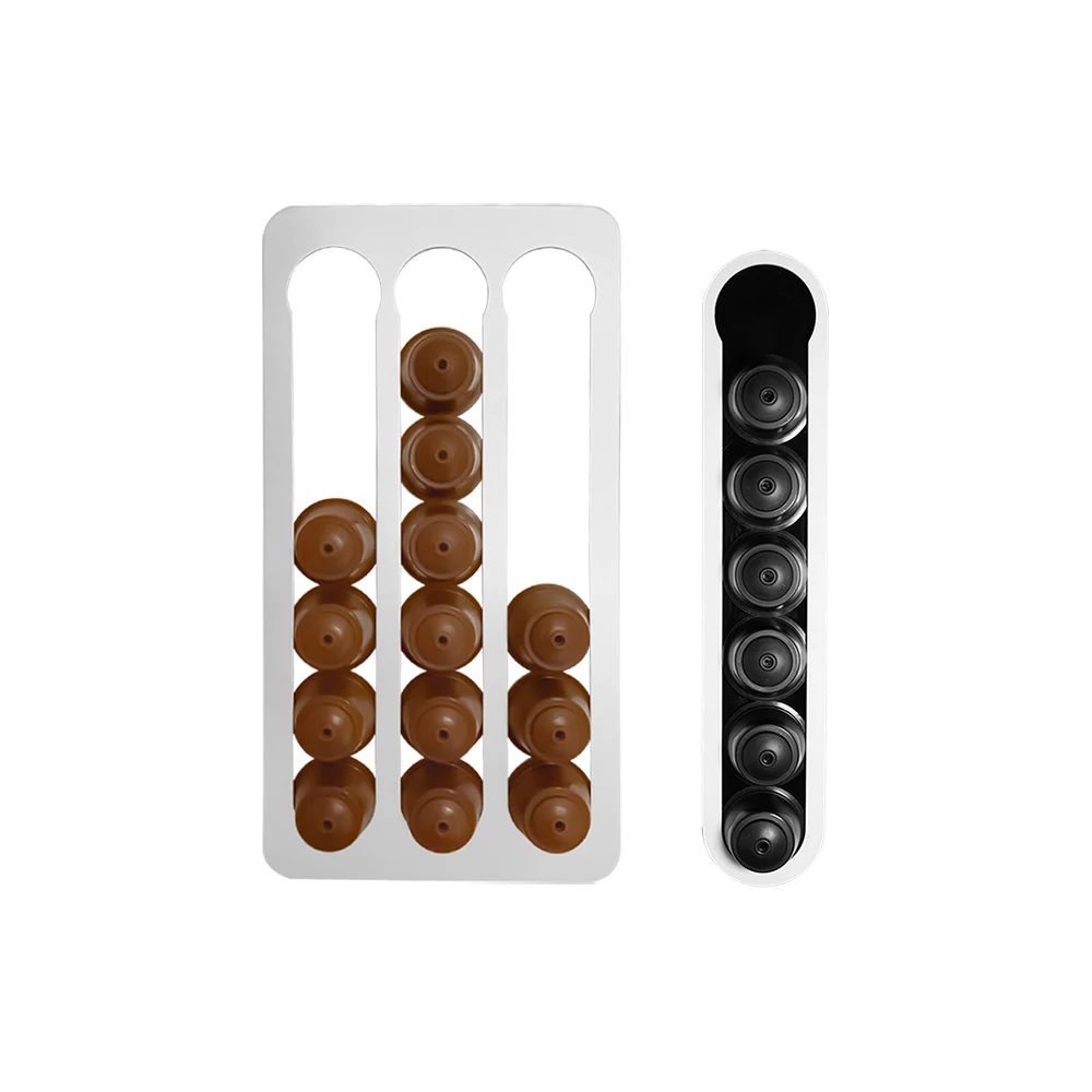 Estante de almacenamiento de cápsulas de café montado en la pared, soporte de almacenamiento de cápsulas de café, estante Compatible con organizadores de cápsulas de café Dolce Gusto