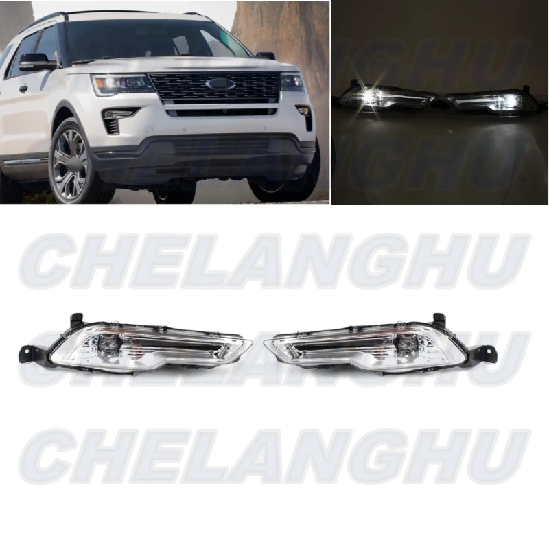 

LED Fog Light For Ford Explorer 2018 Car-styling Pair Left+Right Front Fog Lamp With Bulbs HS7Z15200F HS7Z15201F