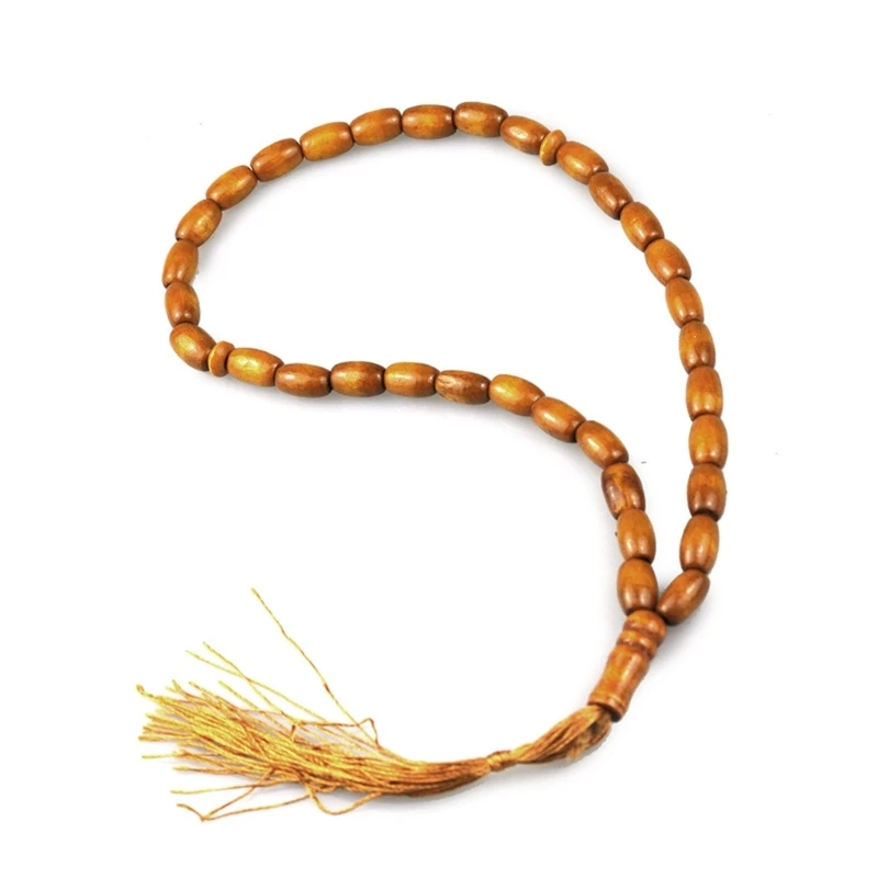 Fashionable Authentic Indonesian Sandalwoods 33 Bead Masbaha Trendy Accessory for Muslims Prayer and Spiritual Guidance