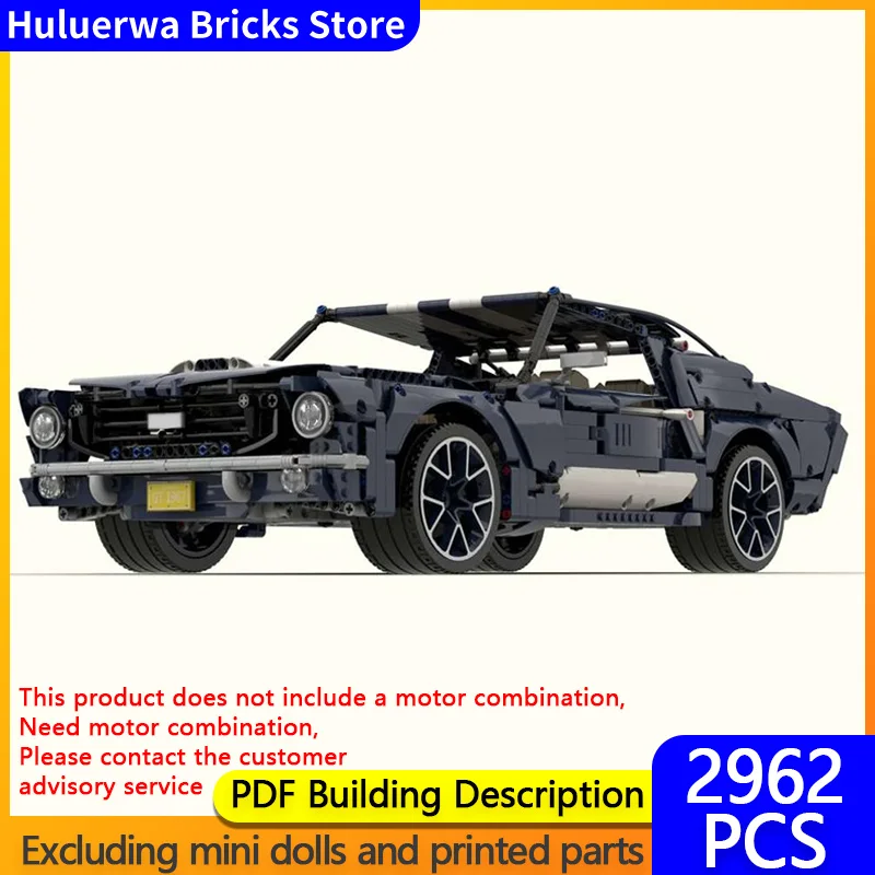 

Модель скоростного гоночного автомобиля MOC, строительные кирпичи, Mustang, американский мускулистый автомобиль, модульная технология, подарки, праздник, сборка, детские игрушки