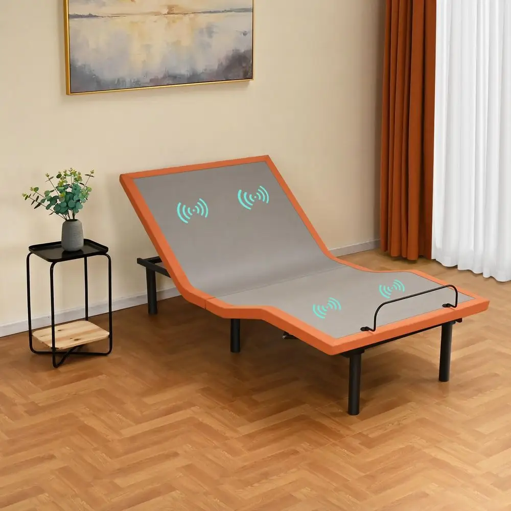 Adjustable Bed Frame Electric Bed Base with Massage, Wireless Remote, Ergonomic FootampHead Incline, Zero Gravity, Dual USB Por