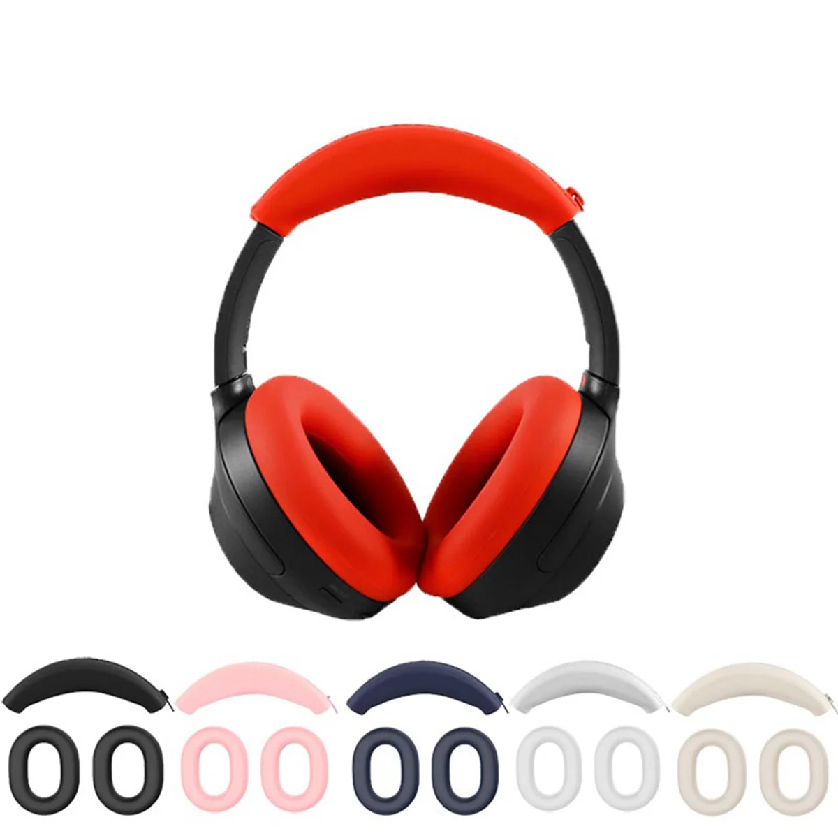 

AB01 Ear Pads+Head Beam Kit for ULT WEAR WH-ULT900N Headset Silicone Protective Case Earmuff Head Beam Repair Parts B