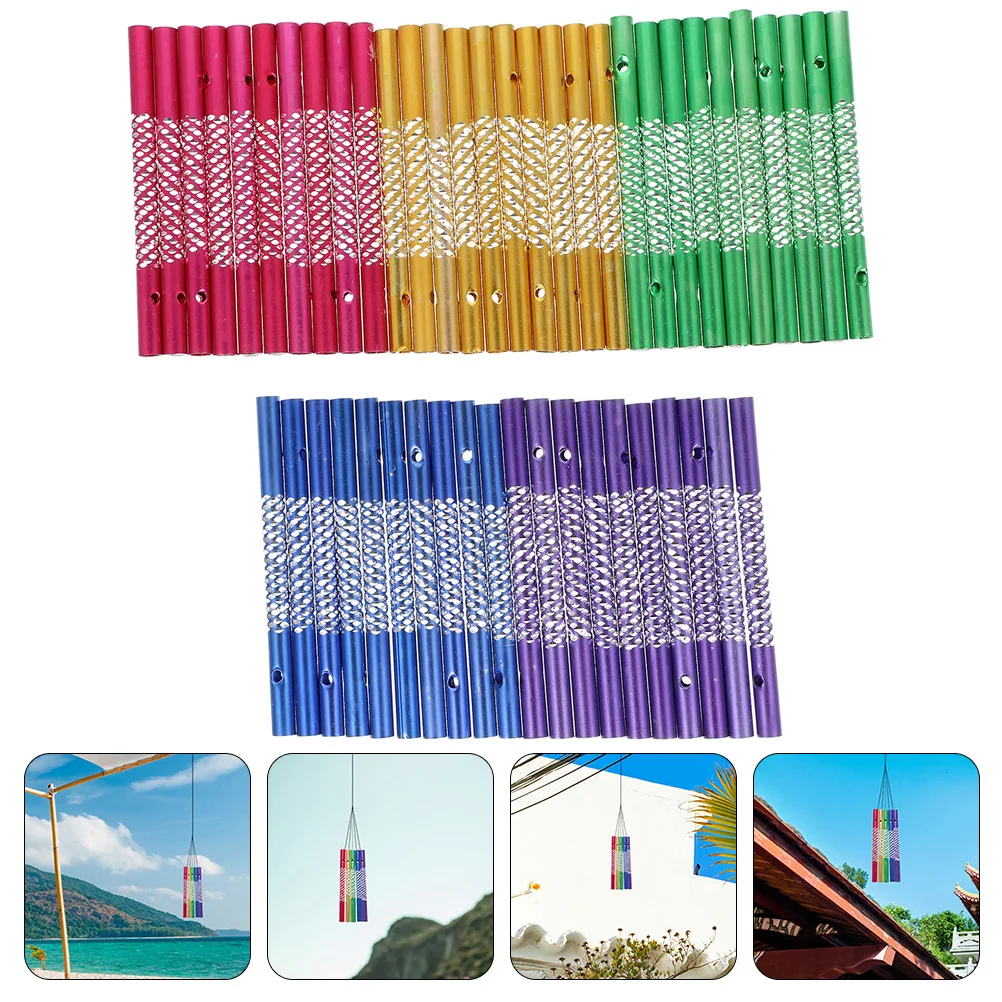 

100 Pcs Metal Aluminum Tubes Hollow DIY Wind Chime Accessories Wind Chime Kits Parts Supplies Decorative Hanging Craft Materials