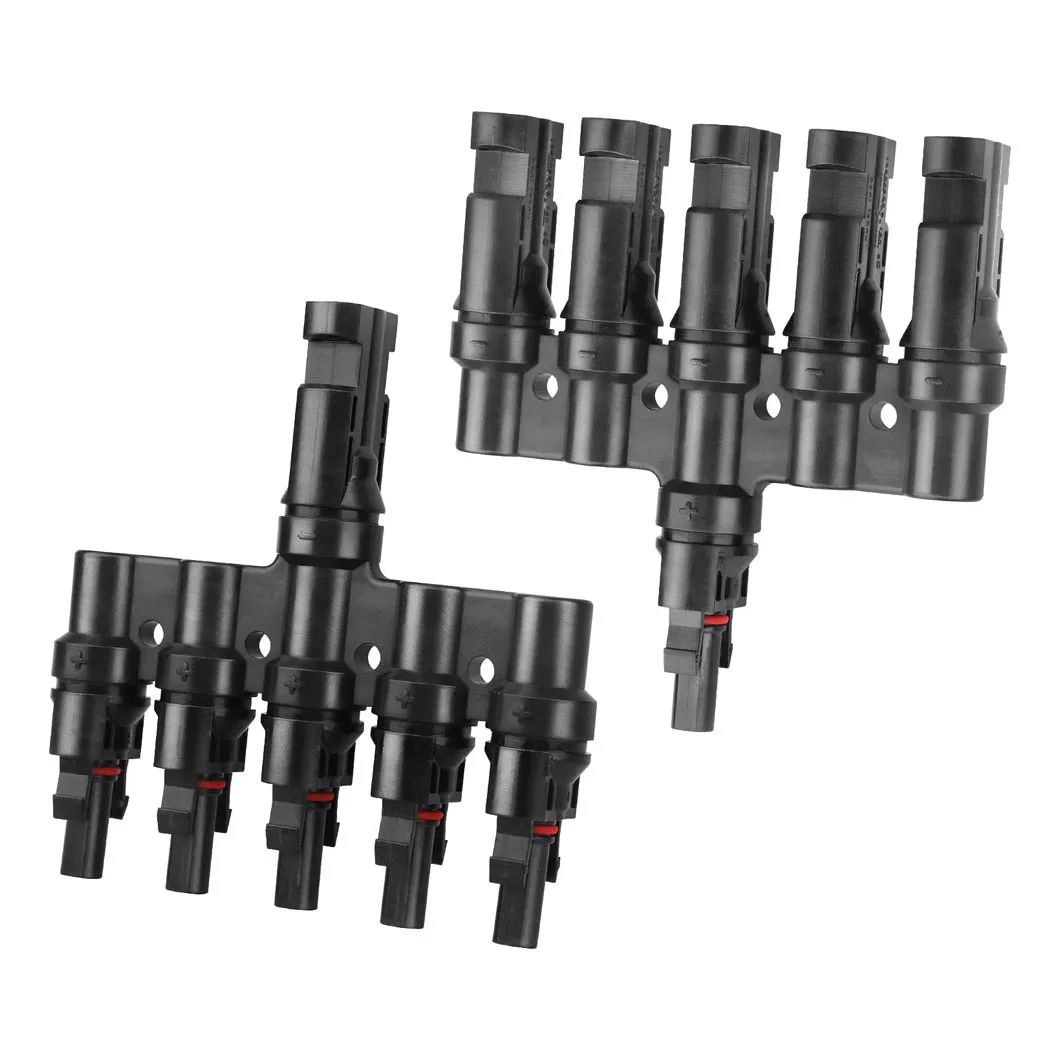 

5 to 1 Solar Panel Connector DC1000V 30A IP67 Waterproof Photovoltaic Connector Male&Femal Photovoltaic Cable Parallel Connector