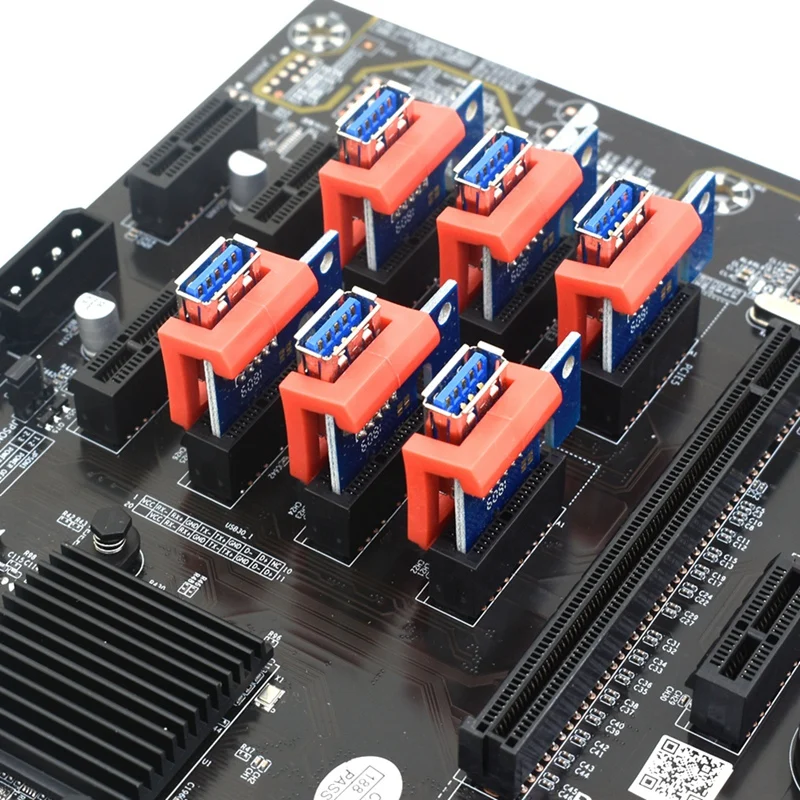 10 pz PCIE Riser Card fermo montaggio verticale Locker 1X 16X PCIE Cable Extender per Mining ETH BTC Riser