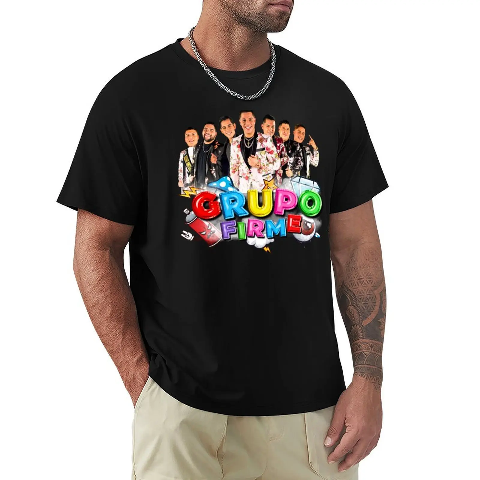 Grupo Firme T-Shirt Casual Daily Wear Short Sleeve Top
