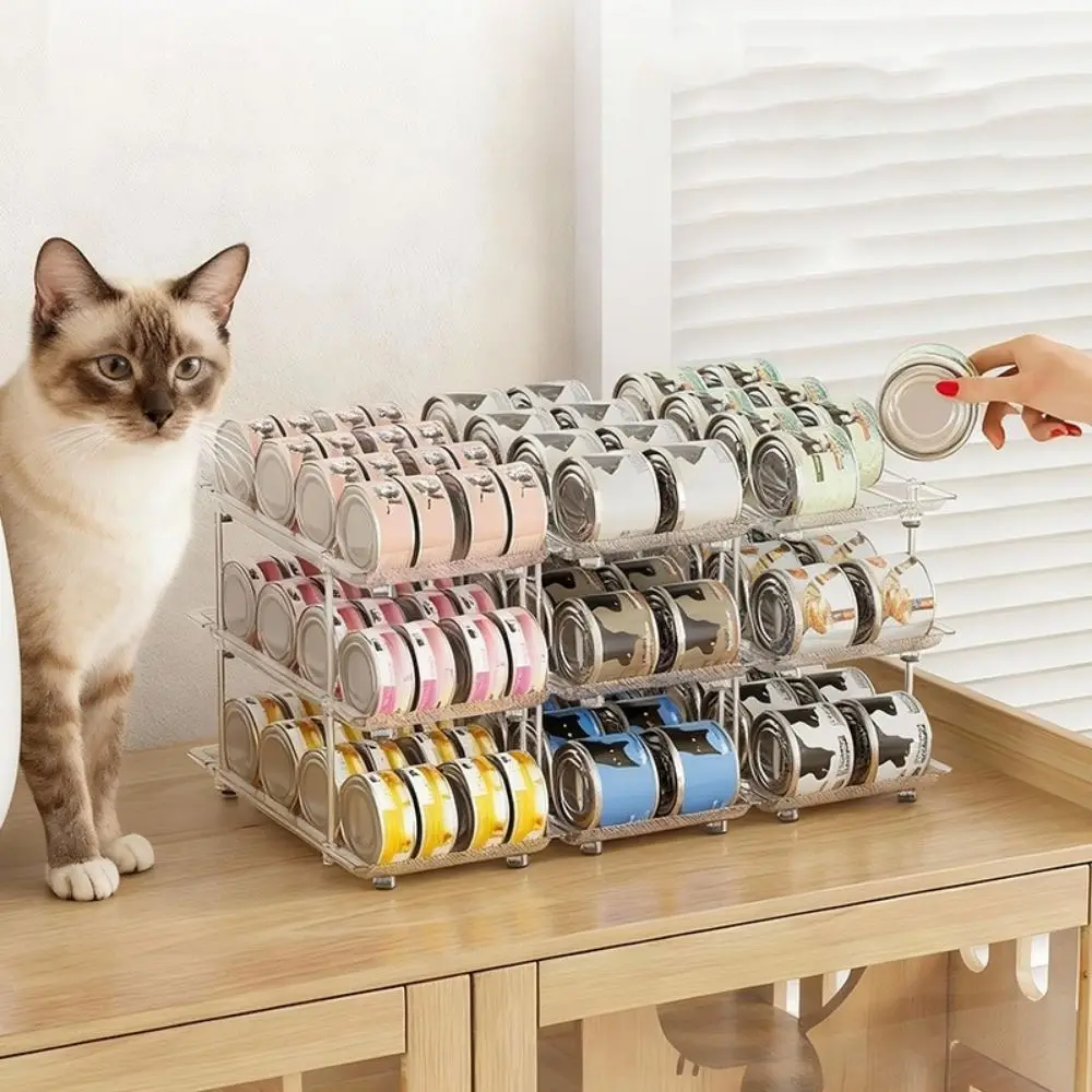 plastic-pet-food-storage-rack-multi-tier-space-saving-beverage-storage-rack-anti-slip-large-capacity-soda-can-dispenser-for-home