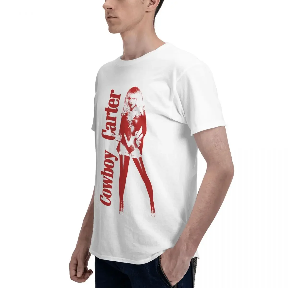 Beyonce Cowboy Carter 2024 Red Oversized Graphic T Shirt Crewneck Idea Mens Women Man Tee T-Shirts Y2K Clothes Short Sleeve Tops