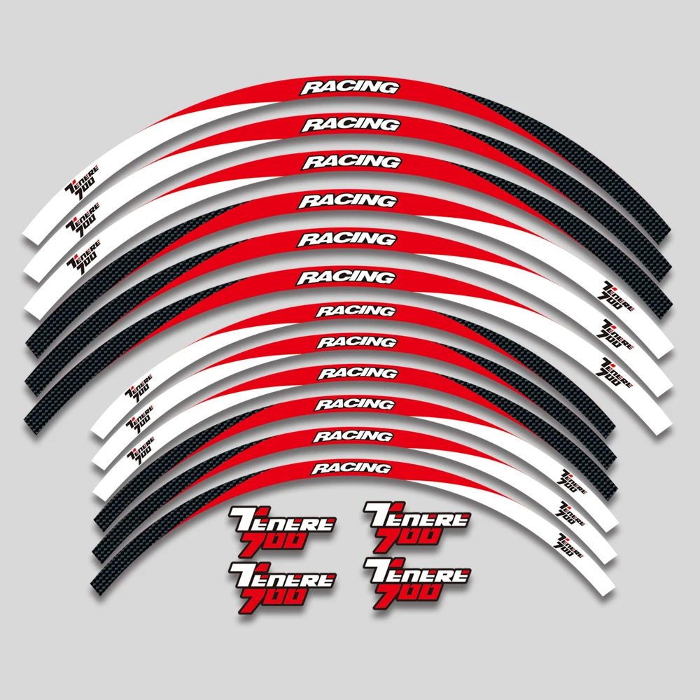 لياماها تينيري 700 Tenere700 دراجة نارية ملصقات عجلة عاكس شريط حافة الشارات الزخرفية ملصق الشريط عدة #4