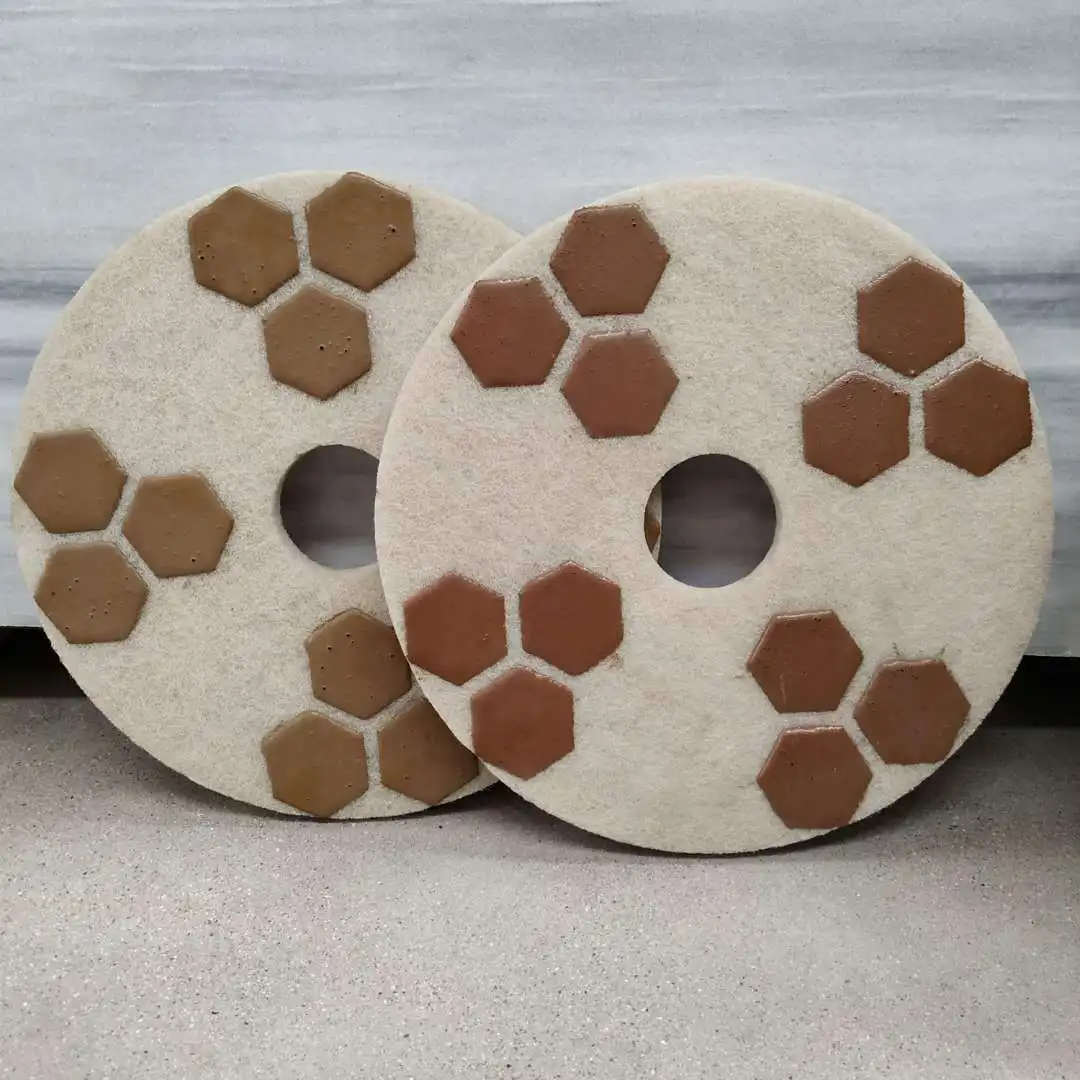 17 Inch 430MM Marble Floor Polishing Wheel Granite Concrete Sponge Polishing Pad Diamond Fiber Polishing Pad For Floor Renewing