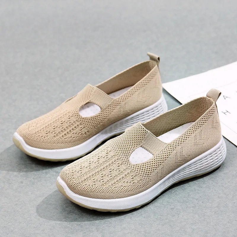 Summer Mesh Breathable Sneakers Women Breathable Light Slip on Casual Shoes Ladies Loafers Socks Shoes Women Zapatillas Mujer