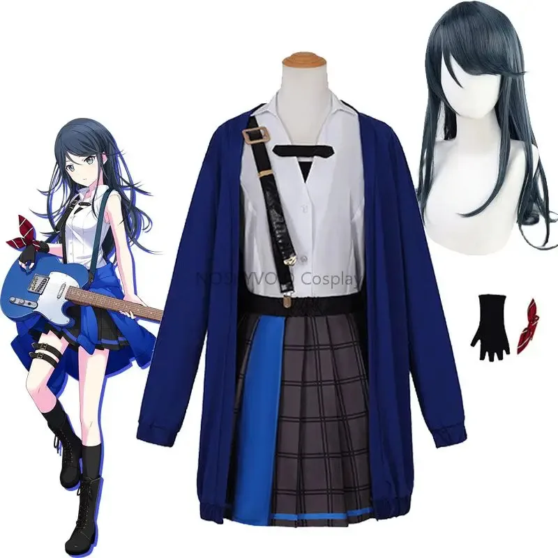 

Leo/need Hoshino Ichika Cosplay Costume Virtual Singer Guitarist Ick Wigs Project Sekai Colorful Stage! Miku JK Uniform Skirts