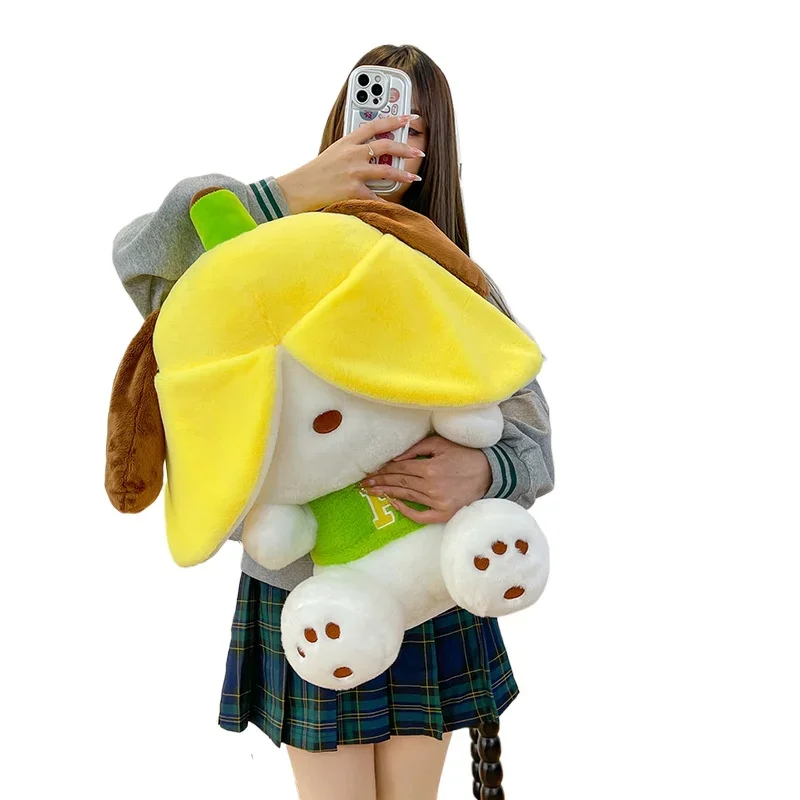 New Large-sized Pochacco Plush Toy Holding Banana Pochacco Toy Children's Gift Pillow Cloth Doll Girl's Birthday New Year's Gift