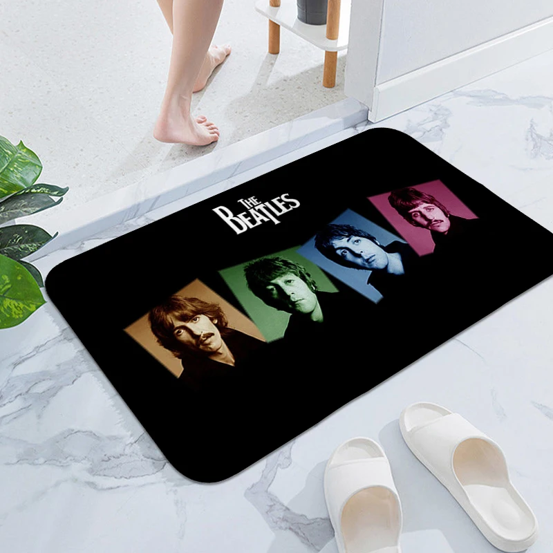 

Bath Foot Mat Non-slip The B-Beatles Band Hallway Kitchen Rug Custom Doormat Entrance Door Corridor Carpet Slip-resistant Home