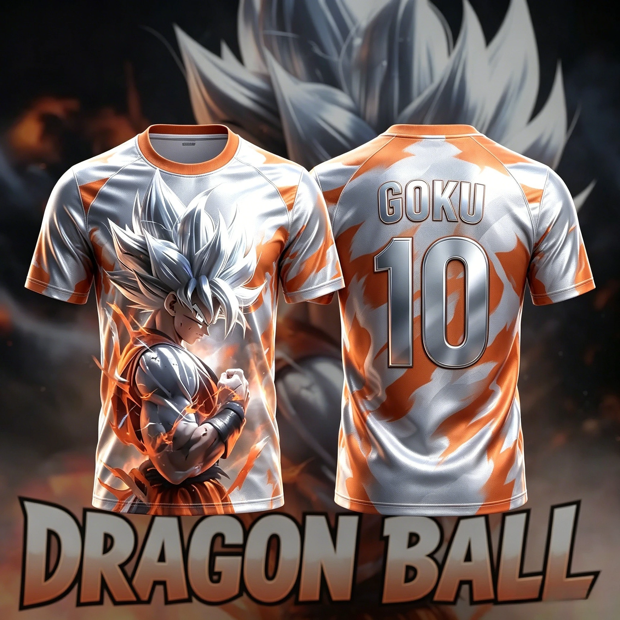 2026 Neues Erwachsenen-Fußballtrikot für Herren mit Dragon Ball NO.10/7Goku 3D-Druck, Kinder-Anime-T-Shirt, Spezielles Fußballtrikot Y2k