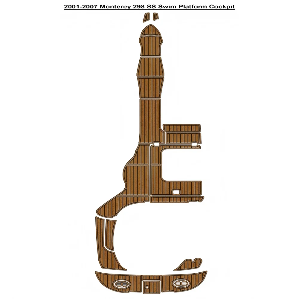 

2001-2007 Monterey 298 SS Платформа для плавания Кокпита Лодка EVA Искусственный тик Напольный коврик Seadek MarineMat Gatorstep Стиль Самоклеящийся