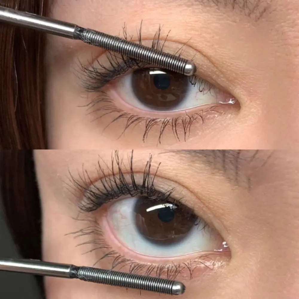 New Small Steel Tube Mascara 3D Silk Fiber Non Smudging Eyelash Primer Curled Long-lasting Eyelash Extension Cosmetics