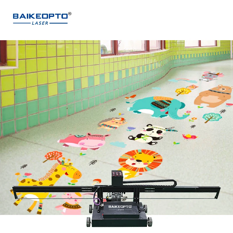 

DX10 Three Printing Heads CMYKW UV Inkjet Ground Floors Painter Printer Machines BK-GP800(A)