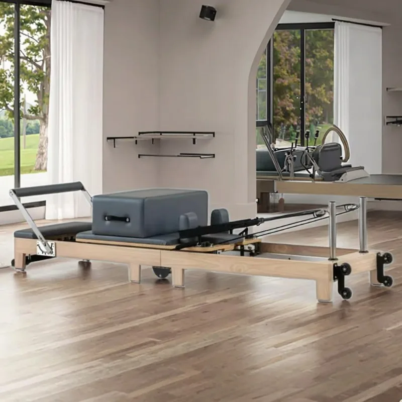 

YTYIN Oak Wood Folding Pilates Reformer - USA Warehouse Stock, Industrial Commercial Grade