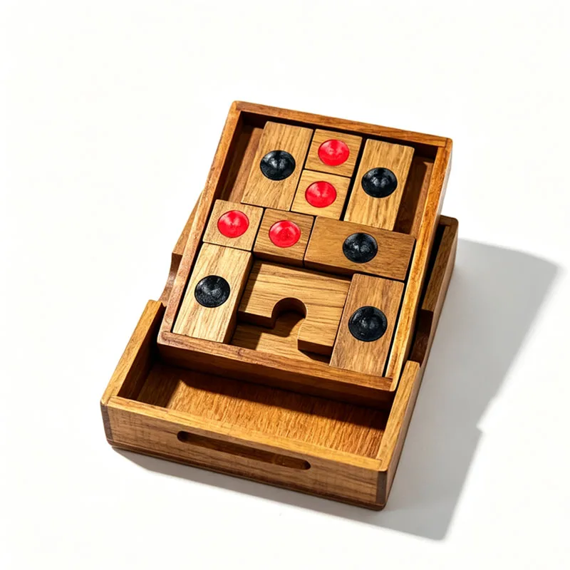 Classical HuaRongDao Puzzle Sliding Block Puzzles Wooden Brain Teasers for Adults Kids IQ Logic Training Educational Toys