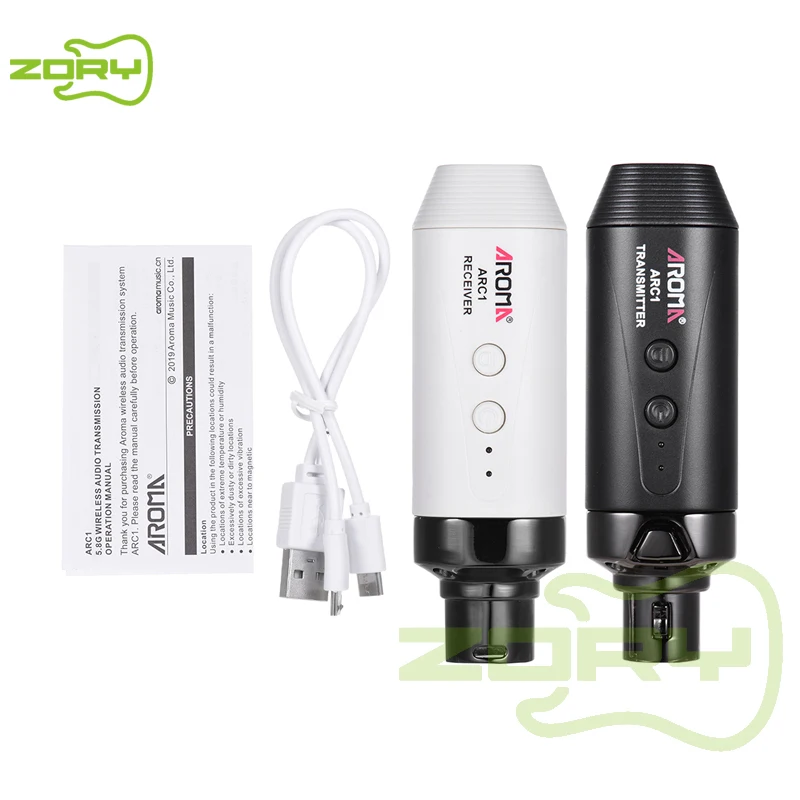 

AROMA ARC1 Microphone Wireless Transmission Receiver System 4 Channels Max. 35m Effective Range XLR Connection Built-in Battery