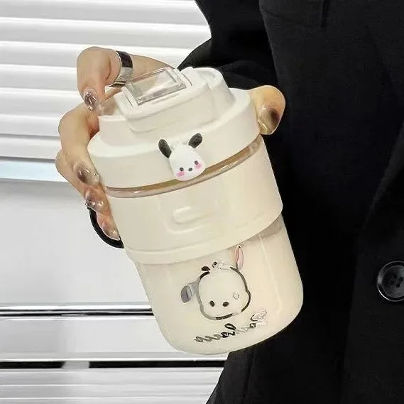 

Sanrio Water Cup Hellokitty Straw Cup Kuromi Kawaii Anime Coffee Cup Pochacco Cartoon Sports Handy Cup Office Cup Birthday Gift