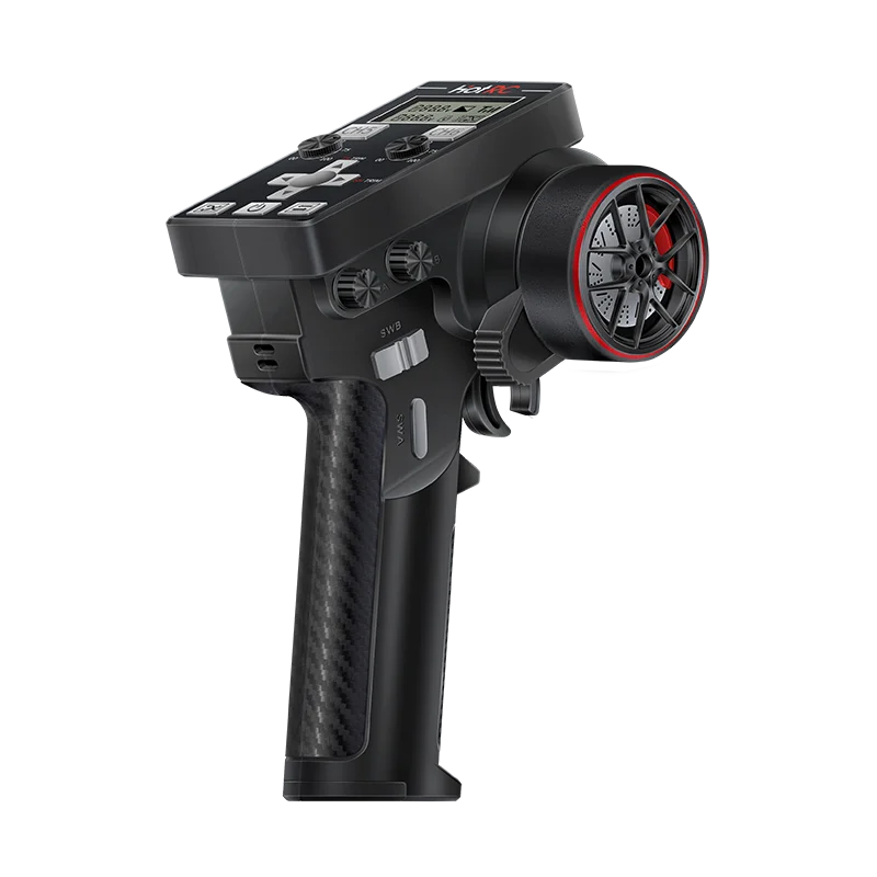 HOTRC CT-6B 8CH 2.4G Transmissor Sistema de rádio de controle remoto com receptor F-08AT retorno de tensão para modelo RC carro barco tanque brinquedo