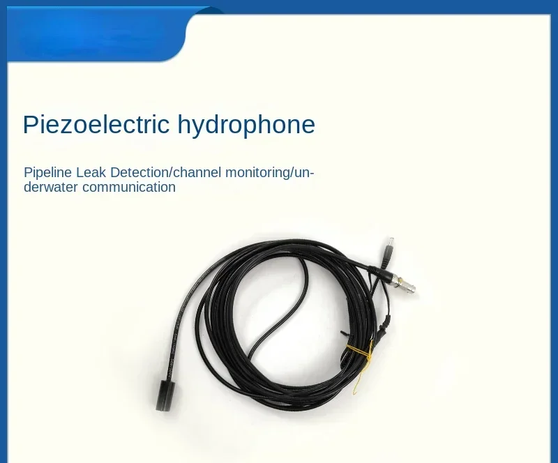 hot sale Tube Network Leak Detection Ultrasonic Detection Underwater Communication Piezoelectric Hydrophone for Marine Fishery