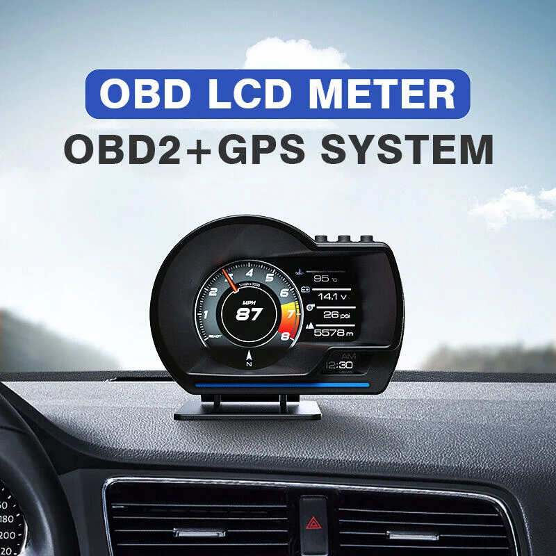 

Новейший автомобильный дисплей HUD с автоматическим отображением OBD2 A500 GPS, умный дисплей с отображением показателей, цифровой одометр, сигнализация безопасности, температура воды и масла. Об/мин