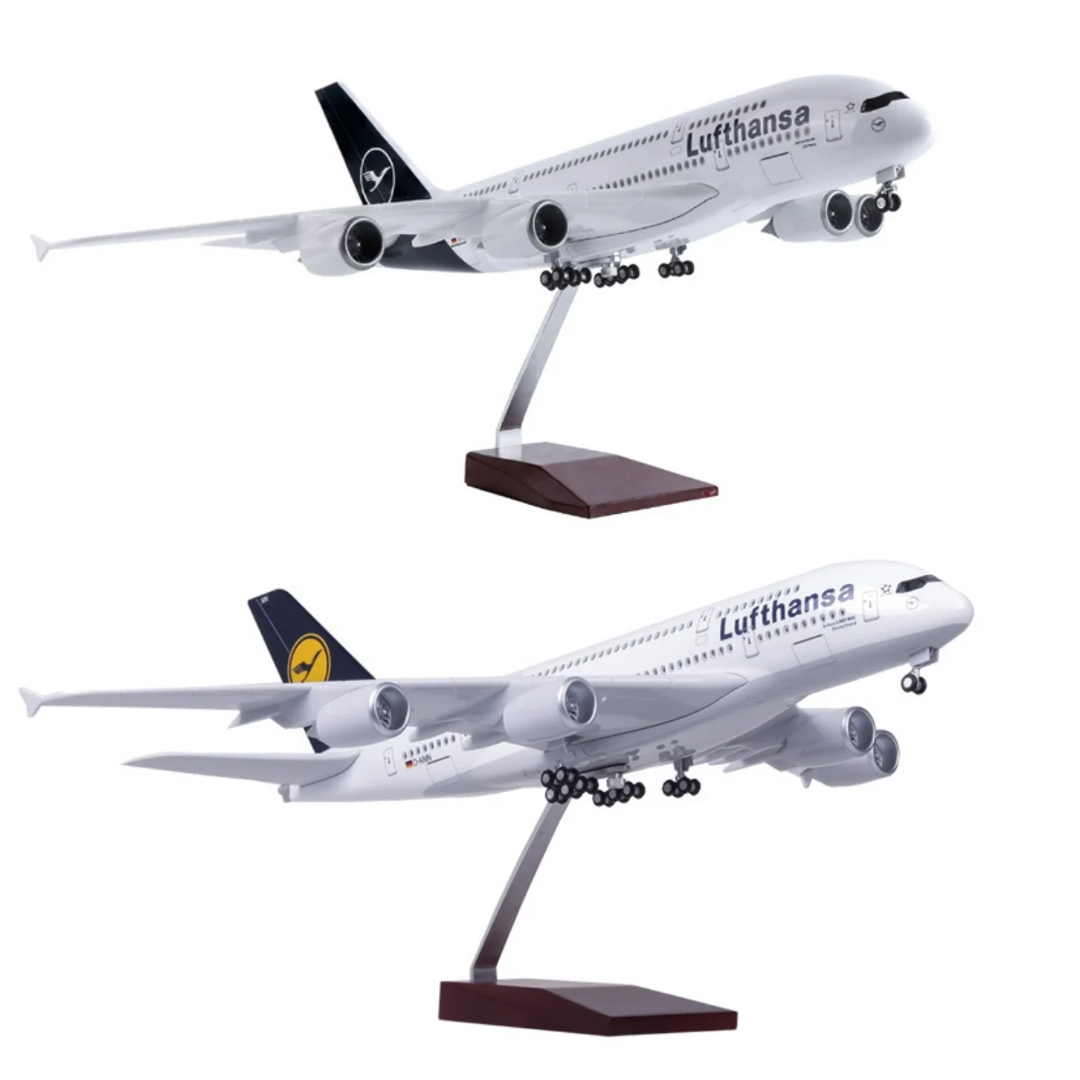 

a380 lufthansa 1/160 Scale 47CM Airplane Model W Light and Wheel Diecast Plastic plane Toy Model for kids Replica Collected