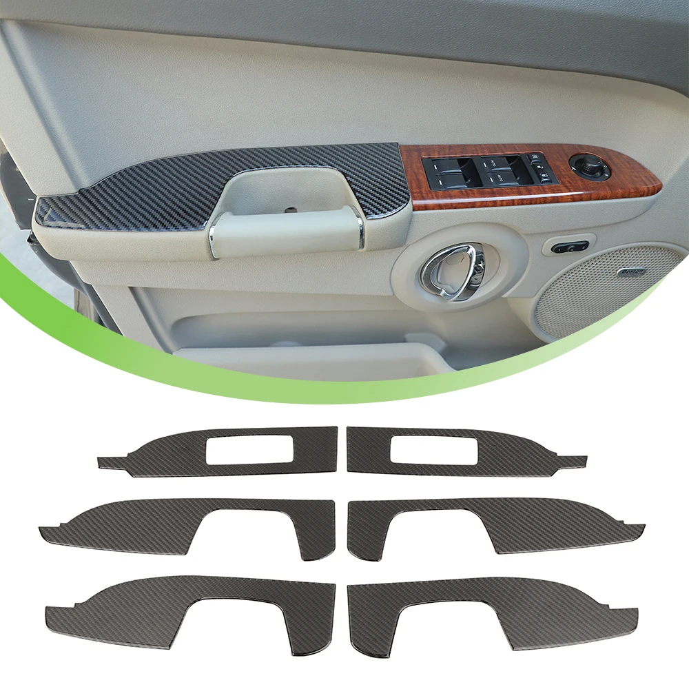 

Door Armrest Panel Decoration Protective Cover Trim or Jeep Commander 2006 2007 2008 2009 2010 Interior Accessories Carbon Fibre